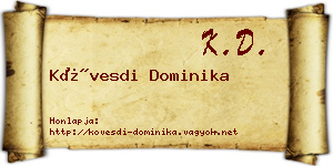 Kövesdi Dominika névjegykártya